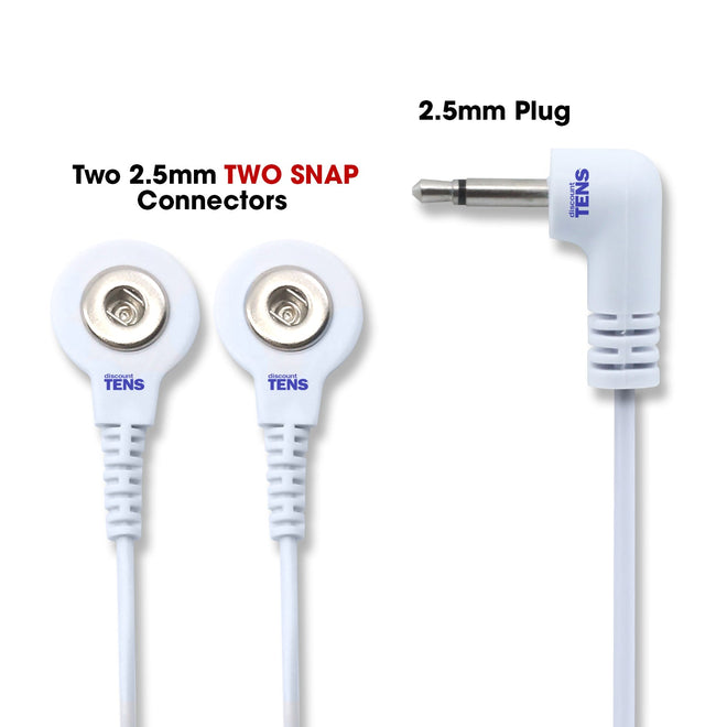 Load image into Gallery viewer, TENS Lead Wires - Two 3.5mm Snap Connectors

