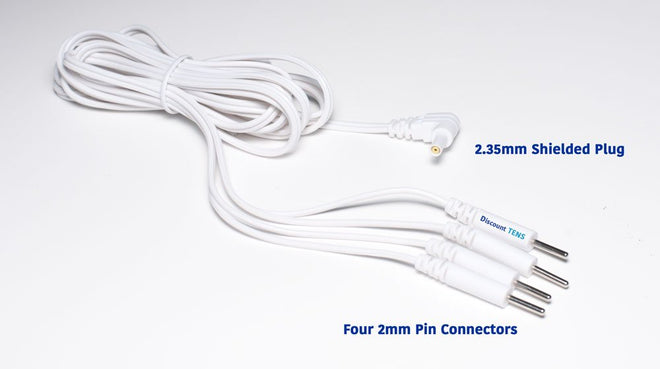 Load image into Gallery viewer, Port Doubler - TENS Electrode Lead Wire - Four 2mm Pin Connectors
