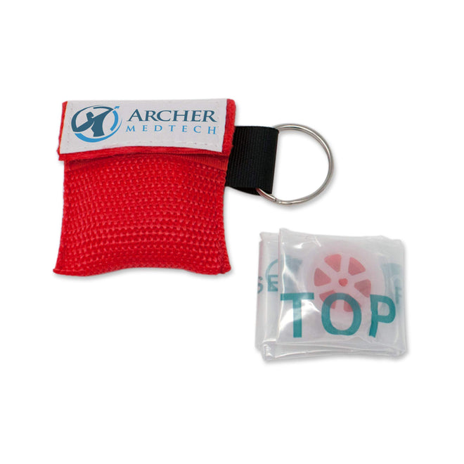 Load image into Gallery viewer, CPR Masks for Pocket or Key chain, CPR Emergency Face Shield with One-way Valve Breathing Barrier for First Aid or AED Training
