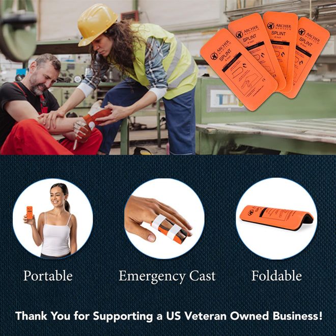 Load image into Gallery viewer, Universal First Aid Finger Splint -2" x 4.5" Moldable Aluminum Finger Splint for Injury Immobilization. (Pack of 4)

