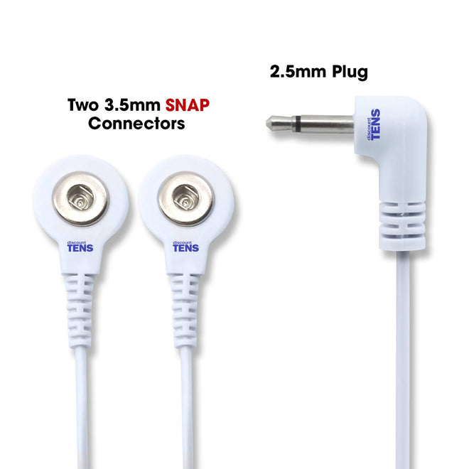 Load image into Gallery viewer, TENS Lead Wires - Two 3.5mm Snap Connectors
