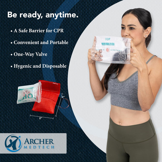 Load image into Gallery viewer, CPR Masks for Pocket or Key chain, CPR Emergency Face Shield with One-way Valve Breathing Barrier for First Aid or AED Training
