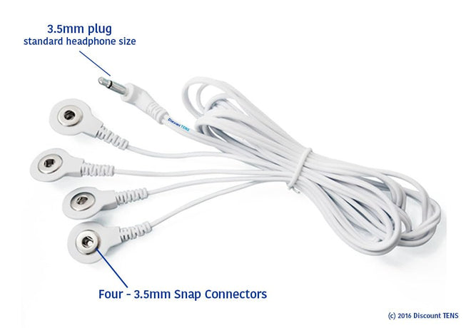 Load image into Gallery viewer, Port Doubler - TENS Electrode Lead Wire - Four Snap Connectors
