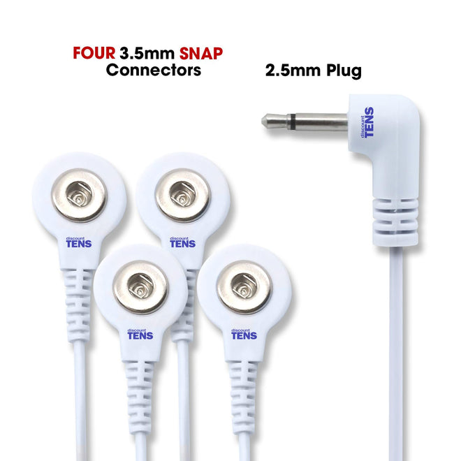 Load image into Gallery viewer, Port Doubler - TENS Electrode Lead Wire - Four Snap Connectors
