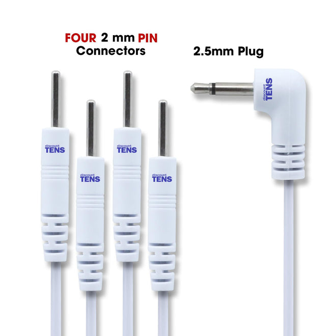 Load image into Gallery viewer, Port Doubler - TENS Electrode Lead Wire - Four 2mm Pin Connectors
