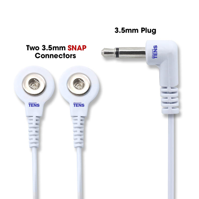 Load image into Gallery viewer, TENS Lead Wires - Two 3.5mm Snap Connectors
