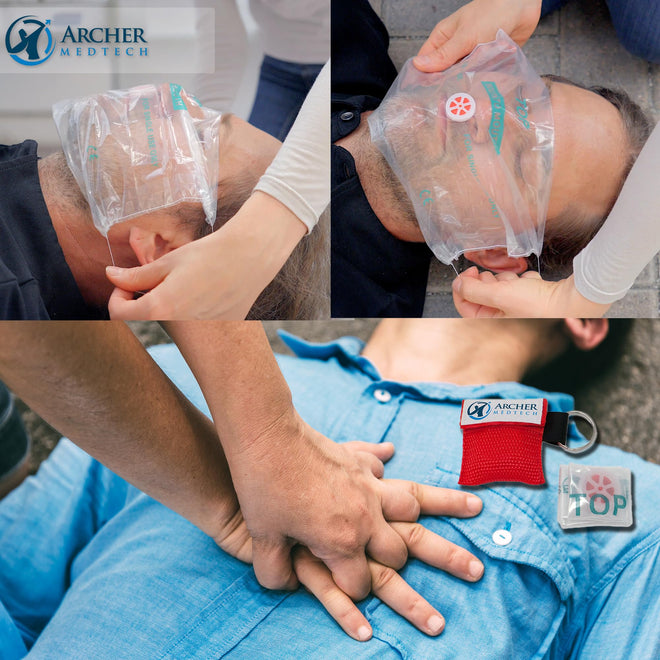 Load image into Gallery viewer, CPR Masks for Pocket or Key chain, CPR Emergency Face Shield with One-way Valve Breathing Barrier for First Aid or AED Training
