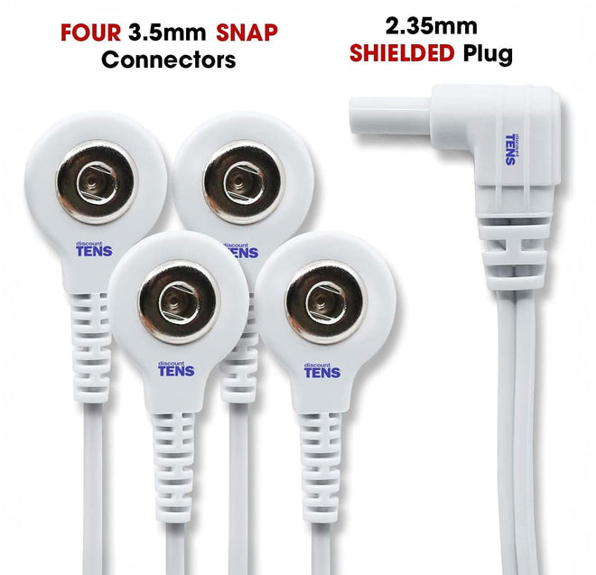 Load image into Gallery viewer, Port Doubler - TENS Electrode Lead Wire - Four Snap Connectors
