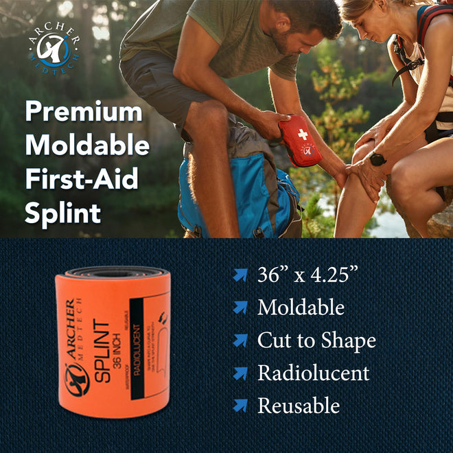 Load image into Gallery viewer, Universal First Aid Splint - Moldable Aluminum Splint for Injury Immobilization
