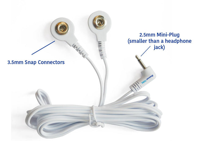 Load image into Gallery viewer, TENS Lead Wires - Two 3.5mm Snap Connectors
