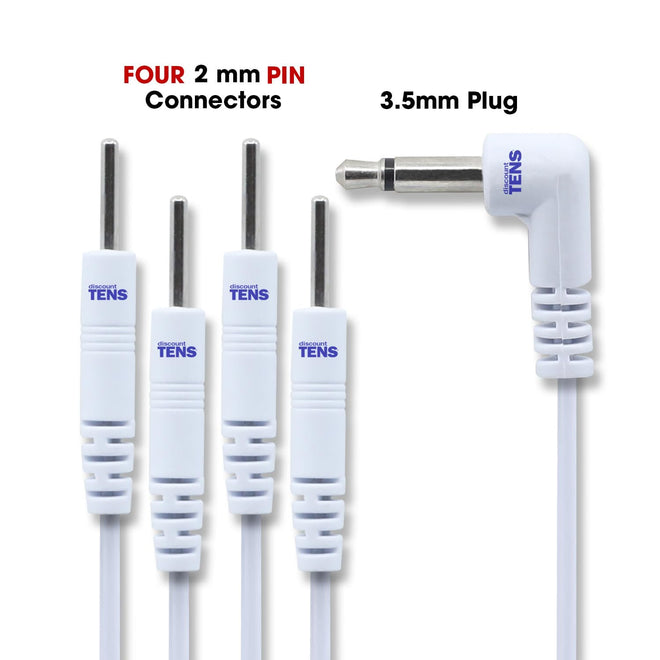 Load image into Gallery viewer, Port Doubler - TENS Electrode Lead Wire - Four 2mm Pin Connectors
