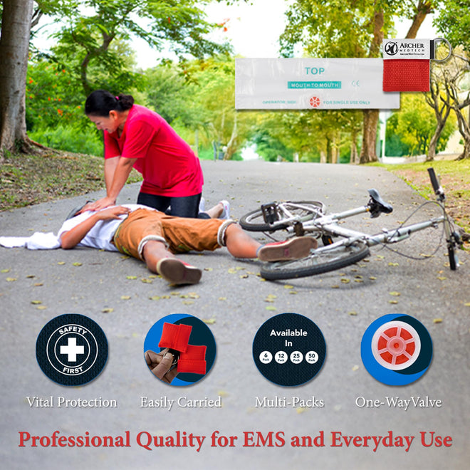 Load image into Gallery viewer, CPR Masks for Pocket or Key chain, CPR Emergency Face Shield with One-way Valve Breathing Barrier for First Aid or AED Training
