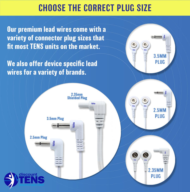 Load image into Gallery viewer, TENS Lead Wires - Two 3.5mm Snap Connectors

