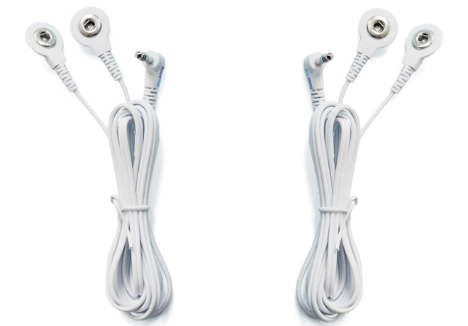 Load image into Gallery viewer, TENS Lead Wires - Two 3.5mm Snap Connectors
