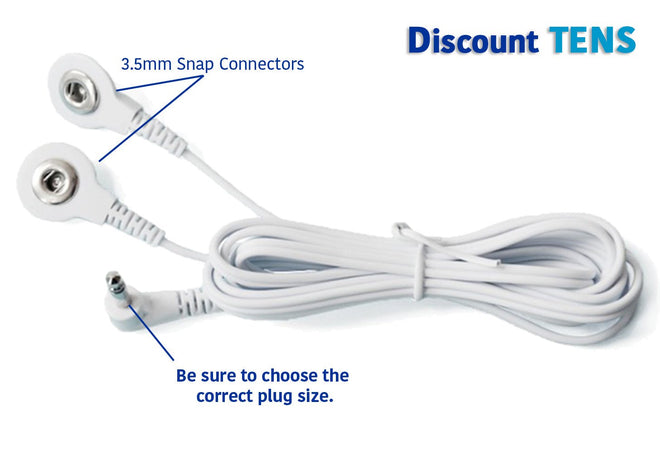 Load image into Gallery viewer, TENS Lead Wires - Two 3.5mm Snap Connectors

