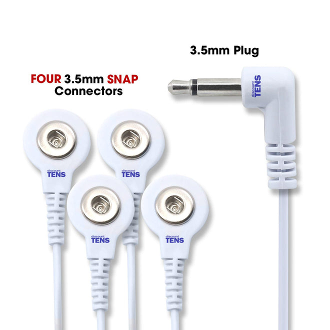 Load image into Gallery viewer, Port Doubler - TENS Electrode Lead Wire - Four Snap Connectors
