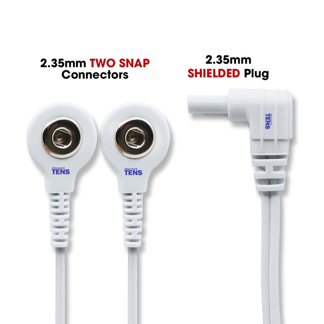 Load image into Gallery viewer, TENS Lead Wires - Two 3.5mm Snap Connectors
